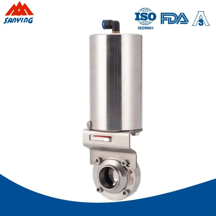 Pneumatic Normally Close/Open Sanitary Butterfly Valve